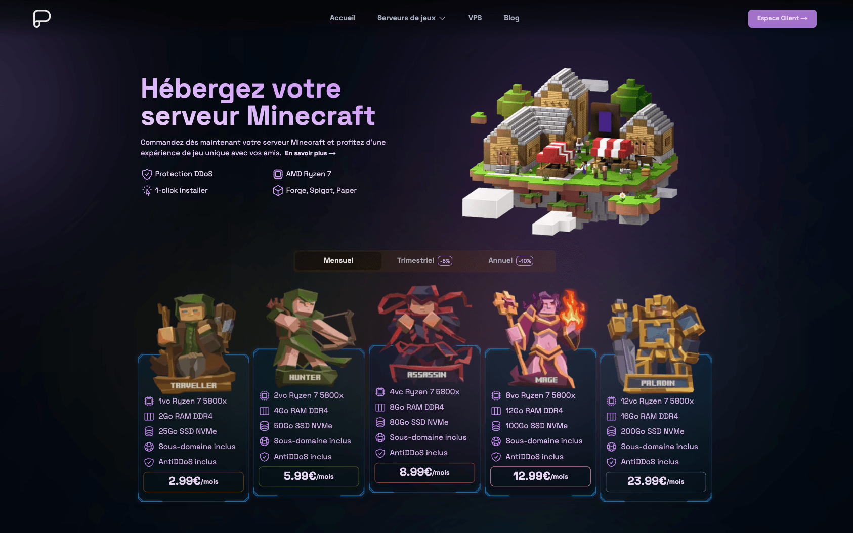 PurpleHosting project preview